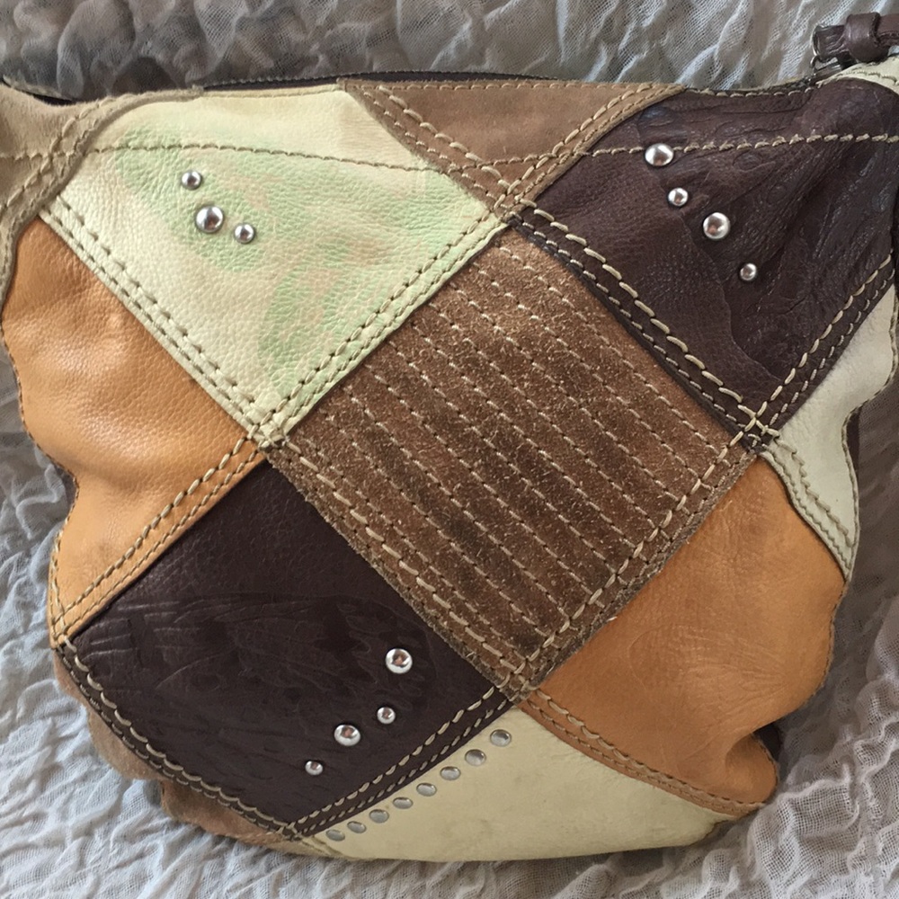 FOSSIL Patchwork Leather Crossbody Handbag